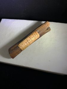 Wooden treenail from the ship Sparrow Hawk