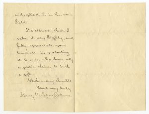 Letter from Henry Wadsworth Longfellow to Lyman Drew of Duxbury, 1879