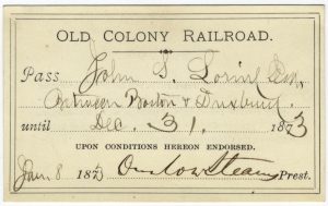 Old Colony Railroad Pass, Duxbury, Mass. 