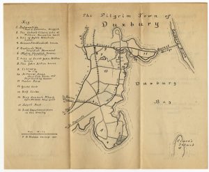 Map of "The Pilgrim Town Of Duxbury" 
