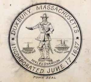 Town of Duxbury Seal, drawing by Laurence Bradford