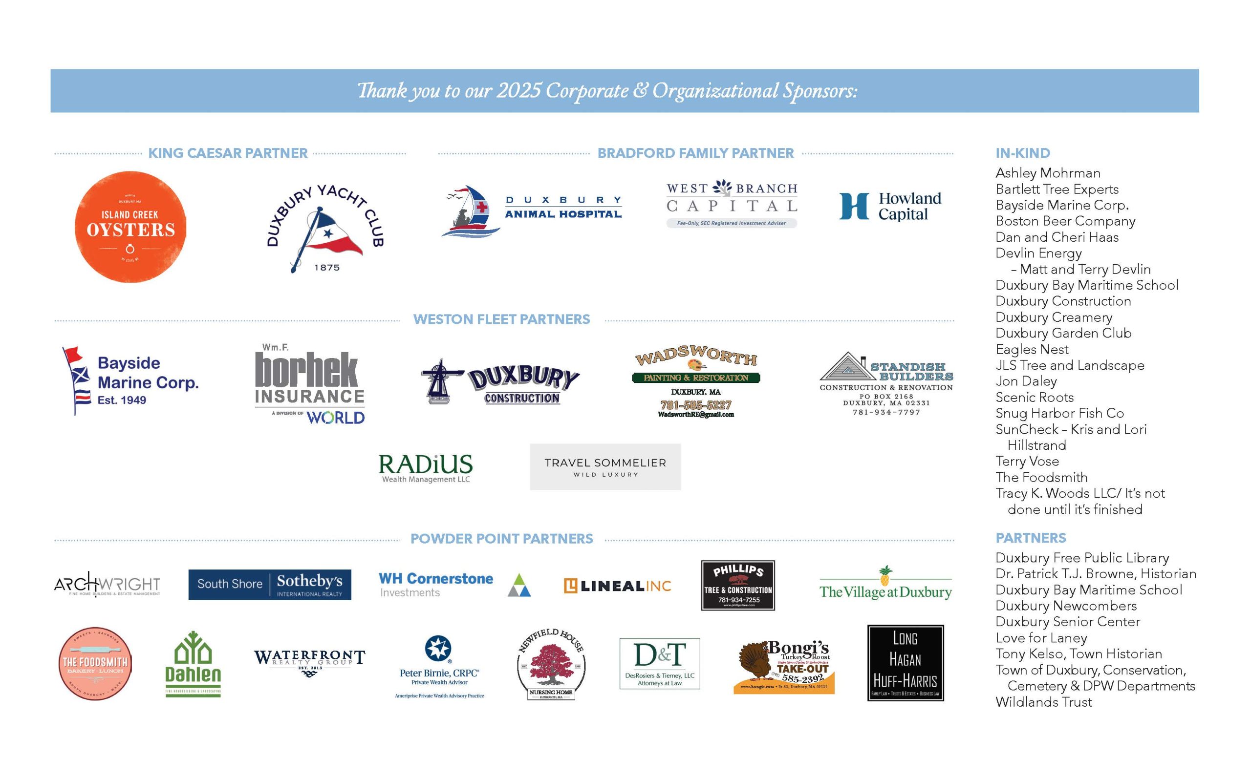 10 2025 DuxburySponsors_Oct2025_v2